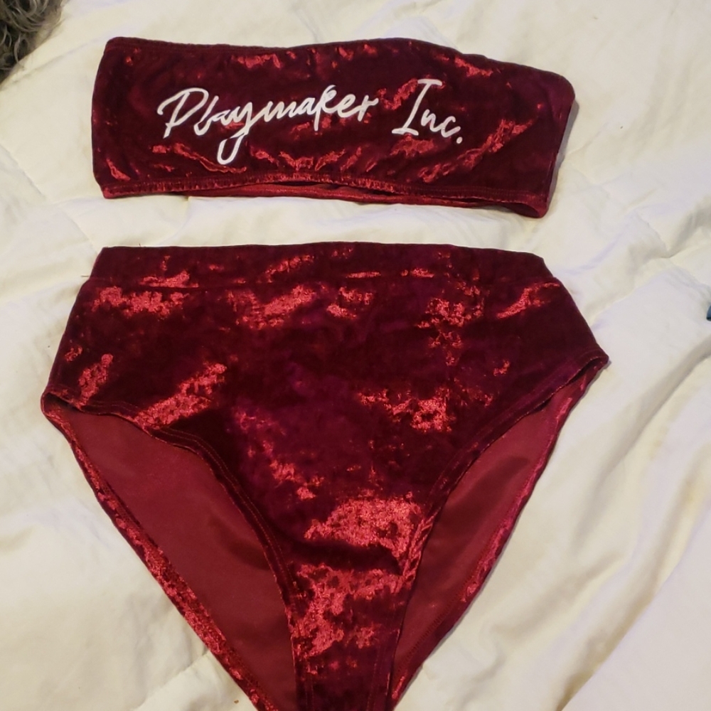 Red Velvet 2 piece bathing suit